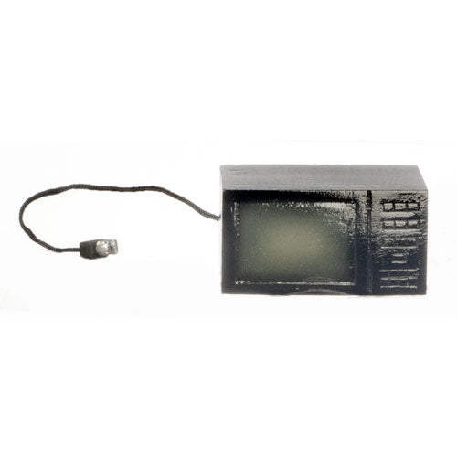 Black Microwave Oven with Cord Dollhouse Miniature 1:12 scale