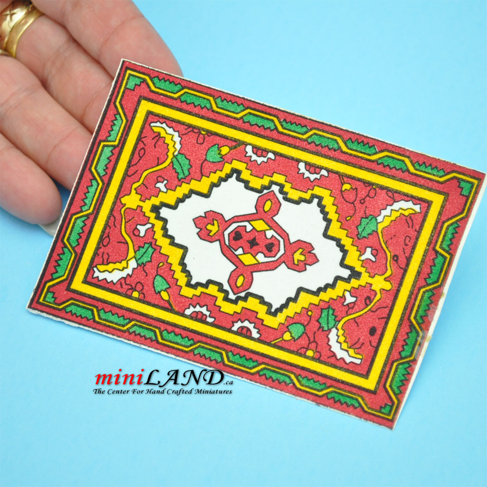 Colourful rug dollhouse miniature 1:12 scale