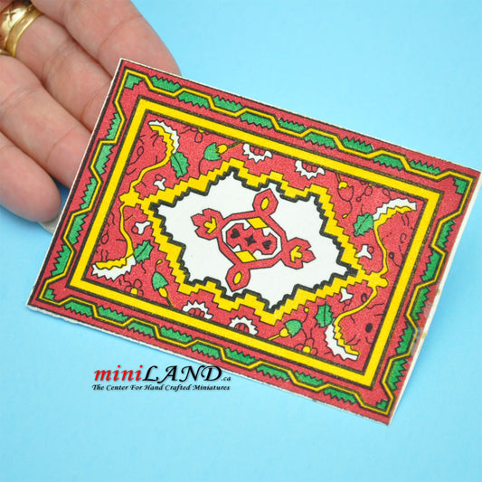 Colourful rug dollhouse miniature 1:12 scale