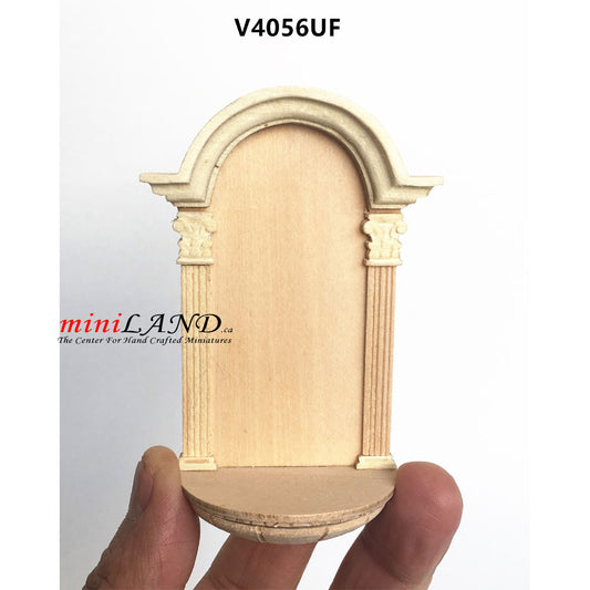 Wall niche unit 1:12 scale for dollhouse miniatures Unfinished wood