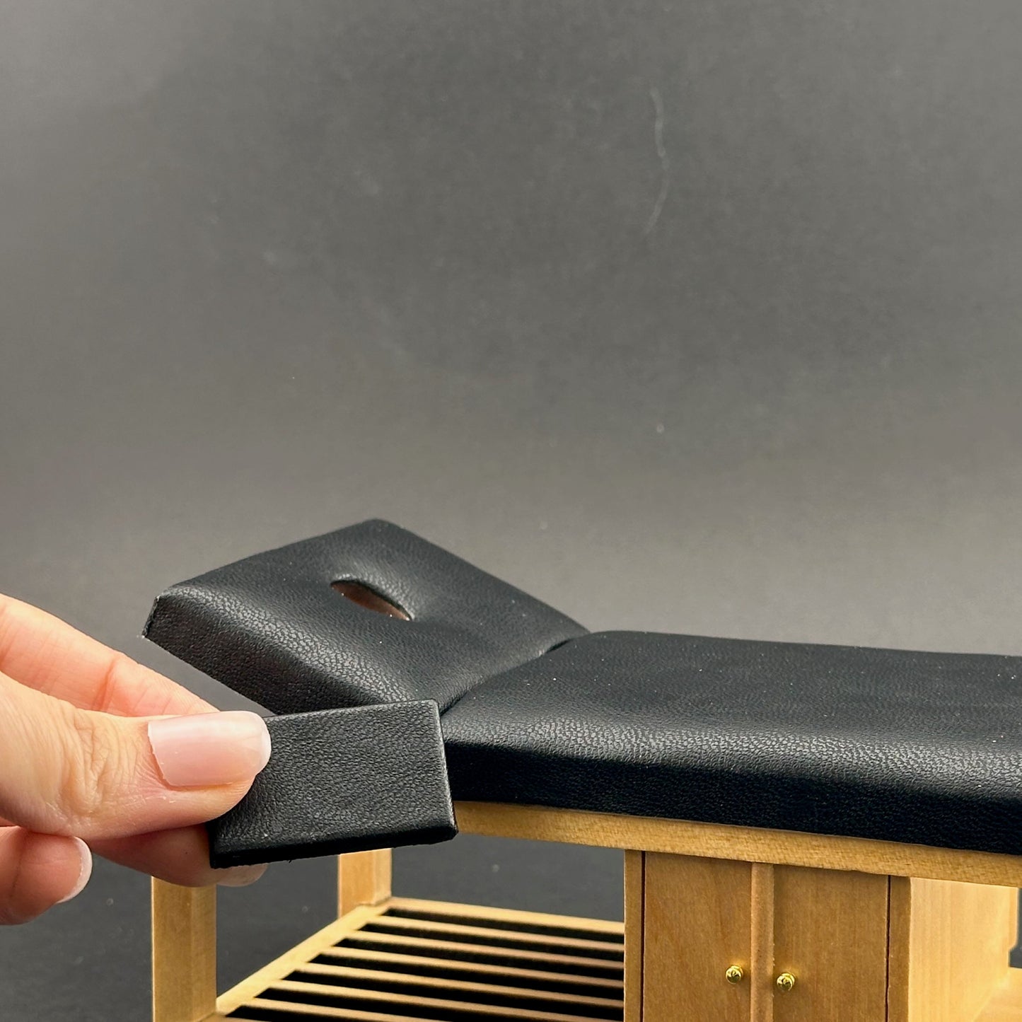 Miniature 1:12 Scale Massage/ Treatment Bed for Dollhouses Black