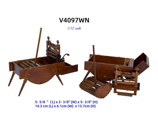 Miniature Antique Hand Washing Machine with Clothes Wringer – 1:12 Scale Moving Parts Replica Limited Edition