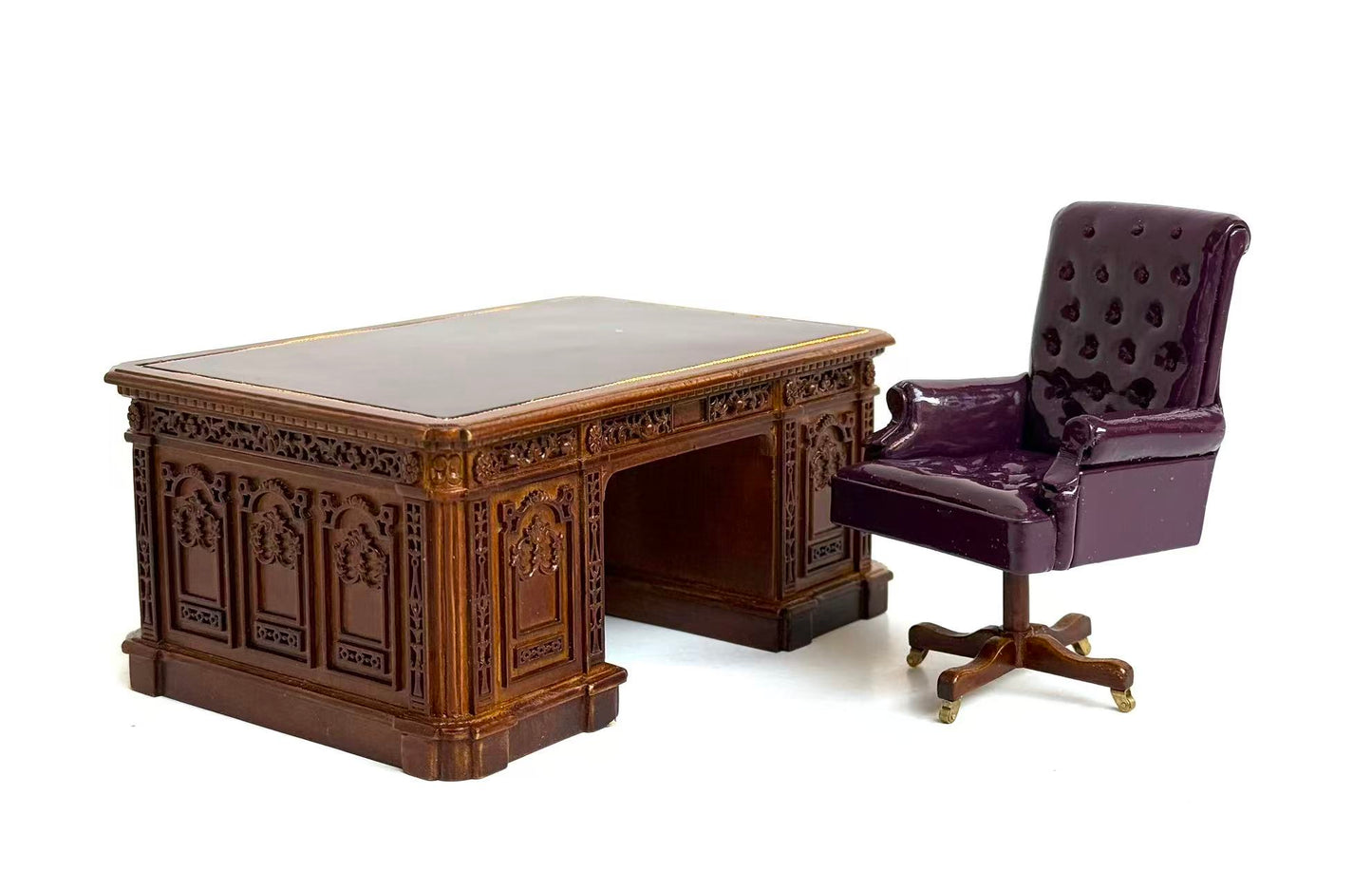 Coming soon - Miniature Resolute Desk & Chair Set – Historic Presidential Replica, 1:12 Scale, Perfect for Dollhouses & Collectors