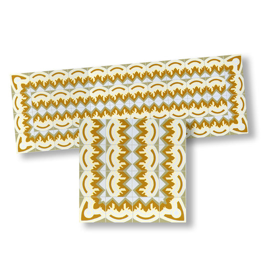 1:12 Scale Dollhouse Floor Boarder – Decorative House Motif, 24 x 8 cm