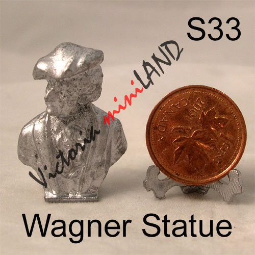 Statue de Wagner Buste 1-1/4"H Miniature en métal DIY pour maison de poupée - Faites-le vous-même