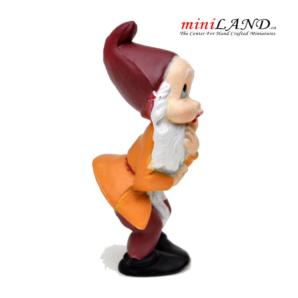 Nervous orange dwarf 2.5"H  for 1:12 or 1:6 scale dollhouse miniature