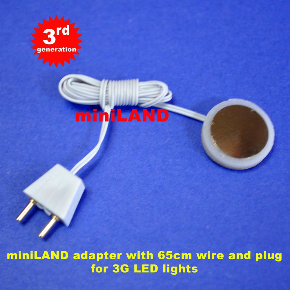 3G LED adapter 60cm wire with plug (Option) 1:12 scale (work with wand ...