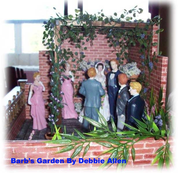 Miniature Barb's garden Kit 1:12 dollhouse wooden roombox unfinished unpainted