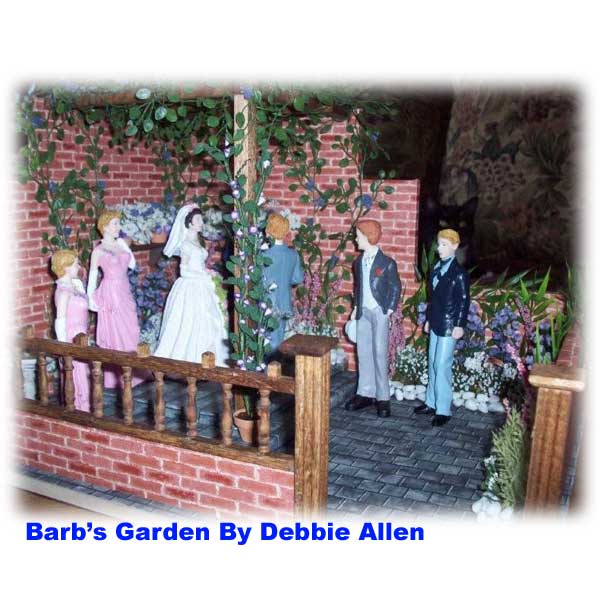 Miniature Barb's garden Kit 1:12 dollhouse wooden roombox unfinished unpainted