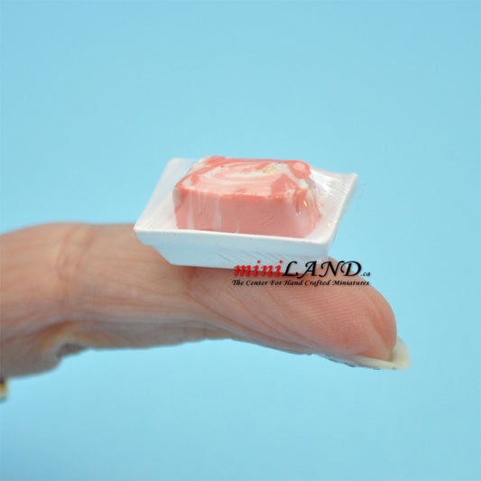 Envelopper la viande de porc maison de poupée Boucher miniature échelle 1:12 BUT11