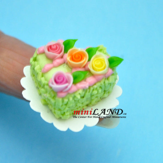 Gâteau Love Hart Miniatures pour maison de poupée 1:12 A05