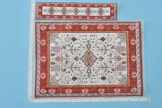 SOLDES - Mini tapis/tapis/tapis de lit pour maison de poupée miniature - échelle 1:12