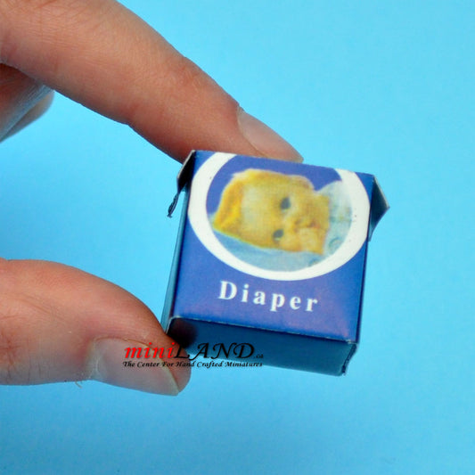 Diaper box dollhouse miniature 1:12 scale baby