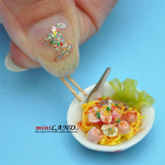 A bowl of soup dollhouse miniature 1:12 scale Handmade FND06