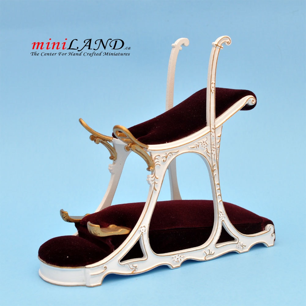 Prince Bertie love seat chair dollhouse miniature 1:12 scale Paris Le Chabanais brothel *** limited addition *** B V4025 siège d'amour