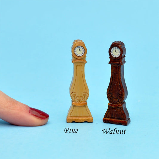 1:48 1/4" quarter scale grandfather clock Top quality oak dollhouse miniature Q4010D GO