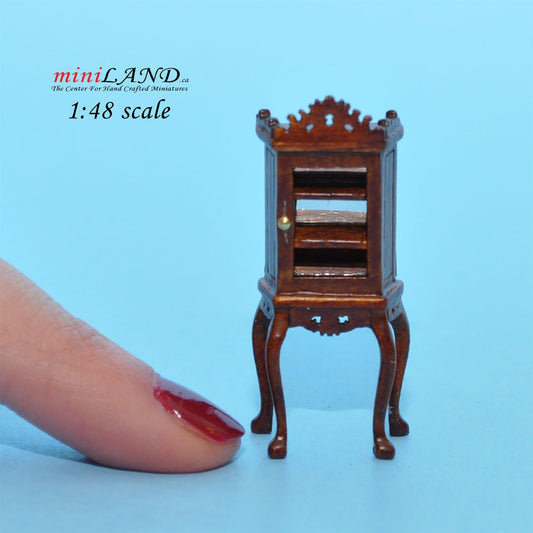 1:48 1/4" quarter scale Etagere china display Top quality walnut dollhouse miniature