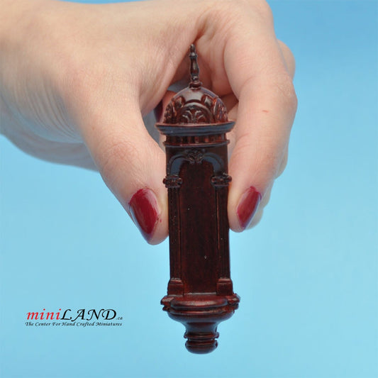Wall niche for dollhouse miniatures 1:12 scale MH wood decoration mahogany