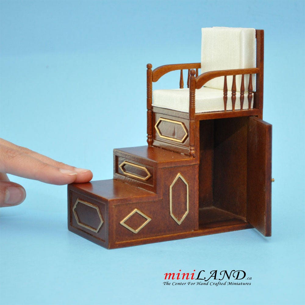 Miniature Islamic pulpit Minbar steps chair minbar mosque imam for dollhouse mini 1:12 scale - limited edition