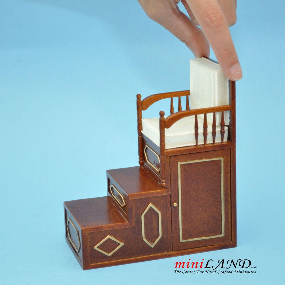 Miniature Islamic pulpit Minbar steps chair minbar mosque imam for dollhouse mini 1:12 scale - limited edition