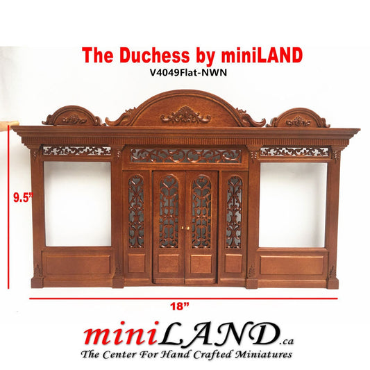 The Duchess - Quality wooden Unfinished store front facade 1:12 scale roombox dollhouse miniature, The Noble line. Front Facade only