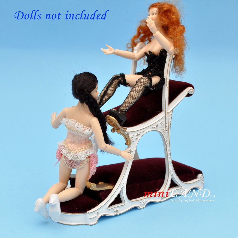 Prince Bertie love seat chair dollhouse miniature 1:12 scale Paris Le Chabanais brothel *** limited addition *** B V4025 siège d'amour