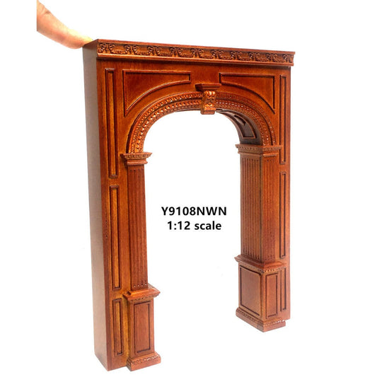 Archway doorway unit Dollhouse miniature furniture Manor wall panel roombox 6.9"W 1:12 Scale door