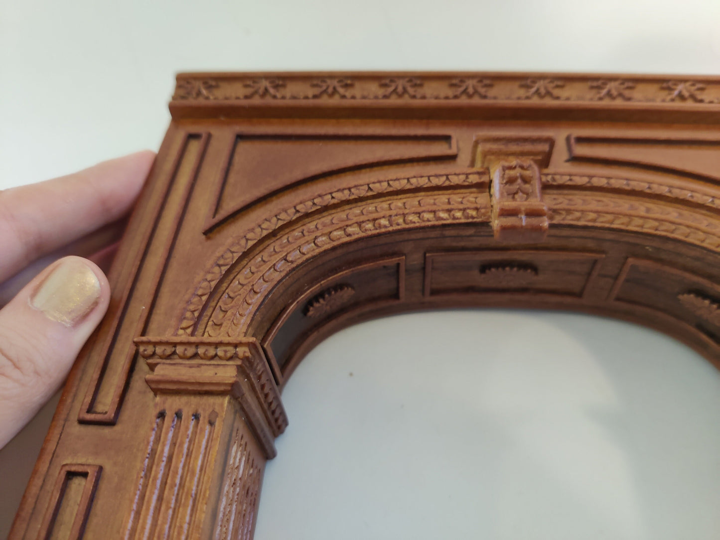 Archway doorway unit Dollhouse miniature furniture Manor wall panel roombox 6.9"W 1:12 Scale door