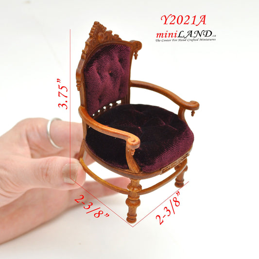 Victorian Rococo period elegant chair settee seat for 1:12 dollhouse miniature 2021A