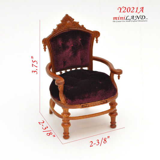 Victorian Rococo period elegant chair settee seat for 1:12 dollhouse miniature 2021A