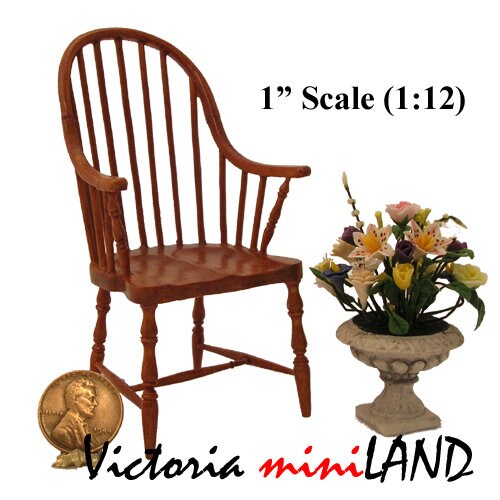 Fine Quality Windsor Chair handcrafted for 1:12 scale dollhouse miniature