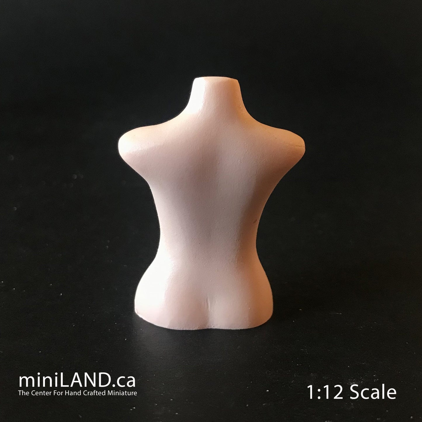 Miniature BUST TORSO MANNEQUIN 1.75” 1:12 scale for miniature dollhouse porcelain Bust2