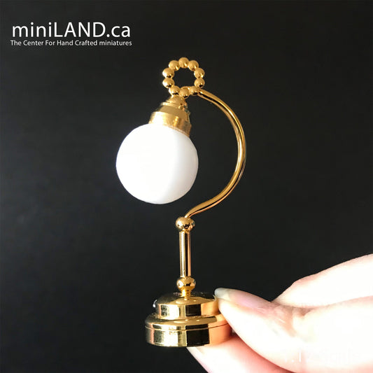Table Lamp globe LED crescent half moon star Super bright with On/off switch for 1:12 dollhouse miniature royal bow