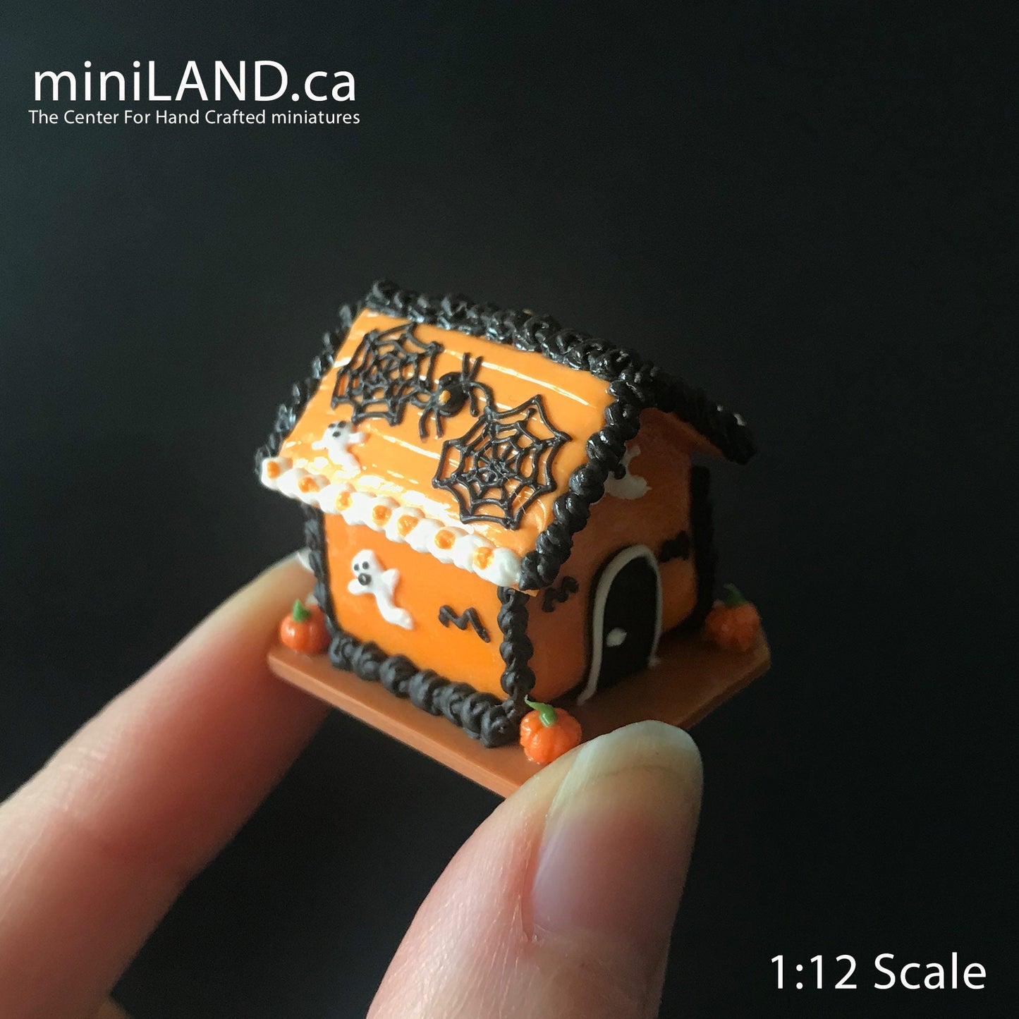 Gingerbread house Halloween 1:12 Scale dollhouse miniature handmade food GBHH2