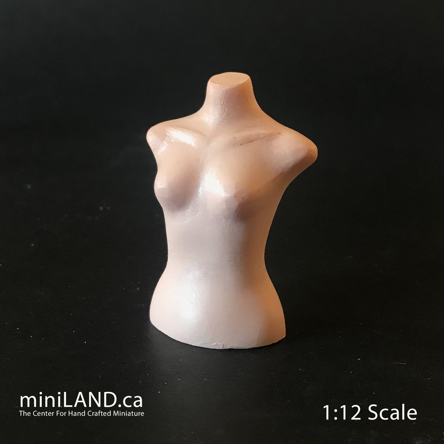 Miniature BUST TORSO MANNEQUIN 1.75” 1:12 scale for miniature dollhouse porcelain Bust2