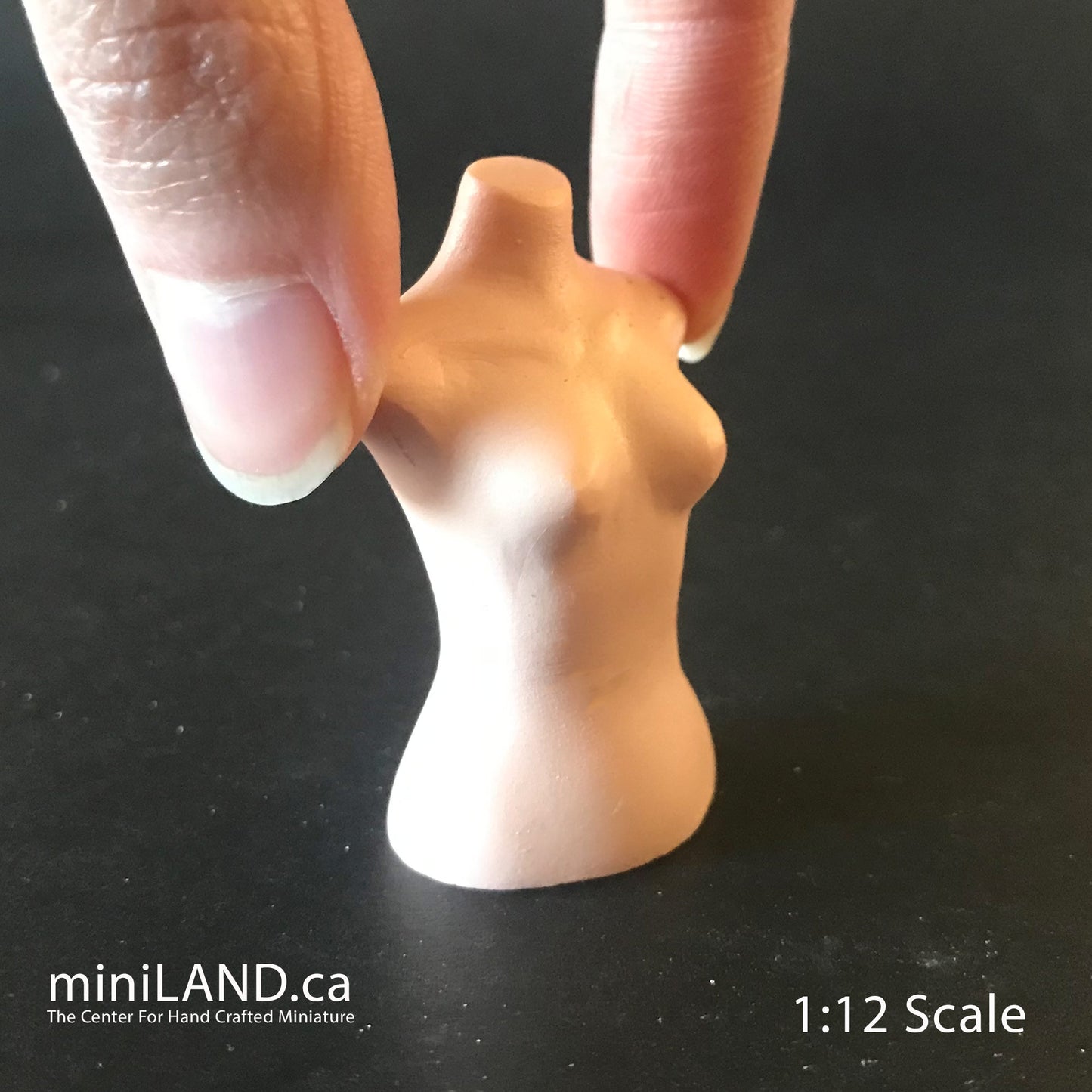 Miniature BUST TORSO MANNEQUIN 1.75” 1:12 scale for miniature dollhouse porcelain Bust2