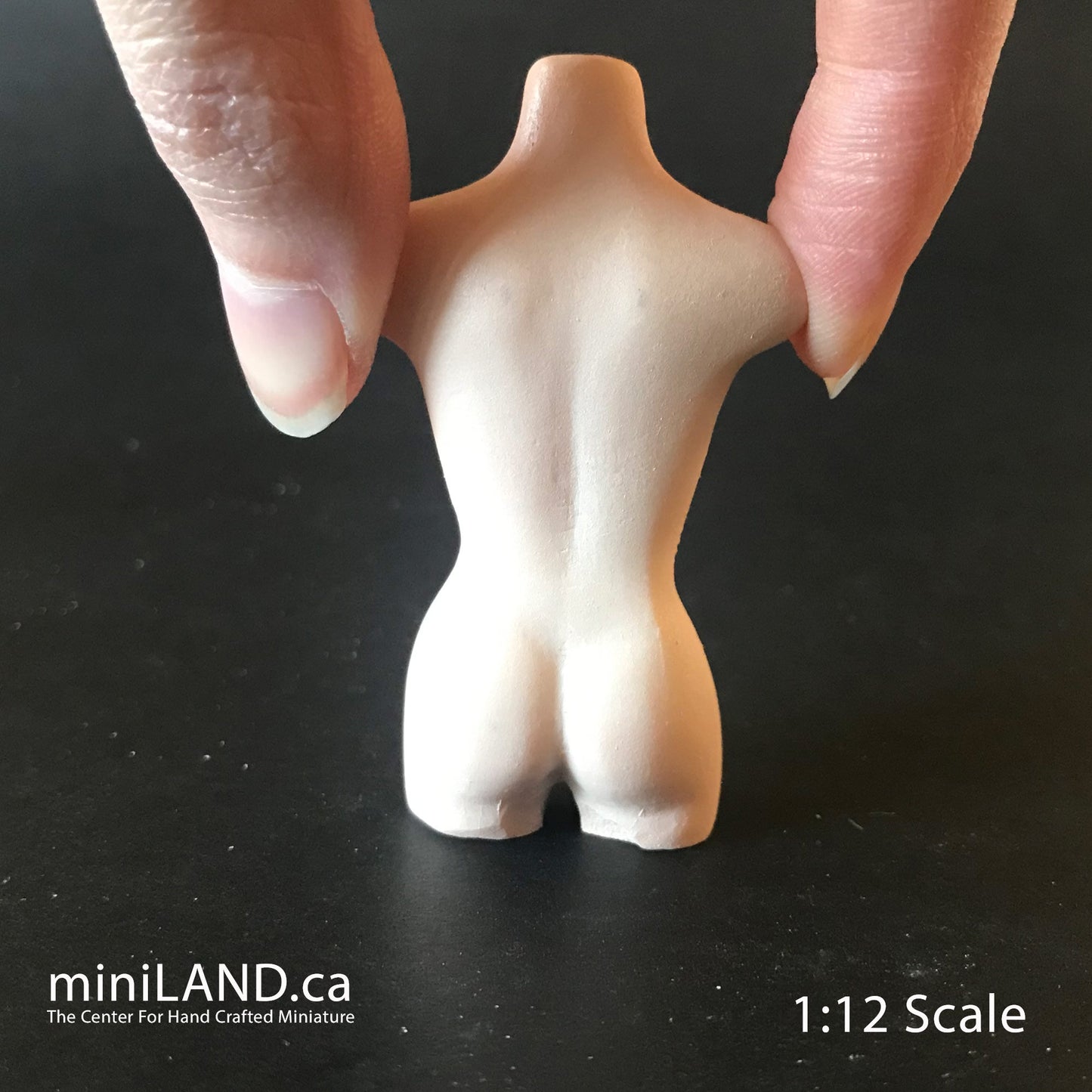 Miniature BUST TORSO MANNEQUIN 2.5” 1:12 scale for miniature dollhouse porcelain Bust1