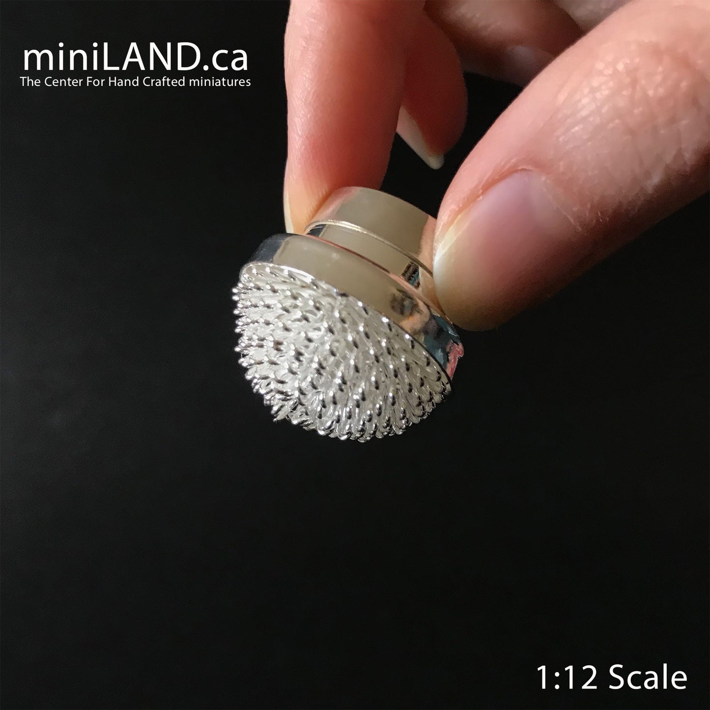 Ceiling lamp LED Super bright with On/off switch for dollhouse miniature 1:12 scale modern - silver or copper FA054008/9