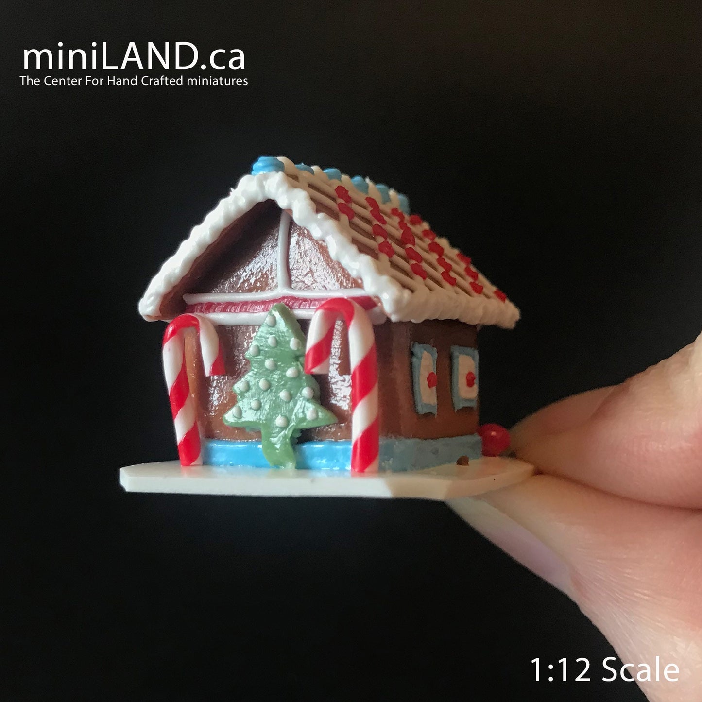 Gingerbread house Christmas 1:12 Scale dollhouse miniature handmade food GBHC2