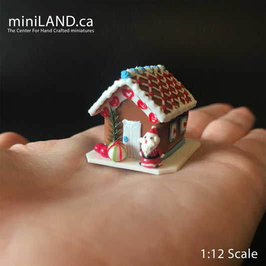 Gingerbread house Christmas 1:12 Scale dollhouse miniature handmade food GBHC2