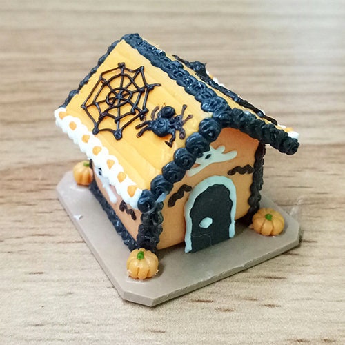 Gingerbread house Halloween 1:12 Scale dollhouse miniature handmade food GBHH2