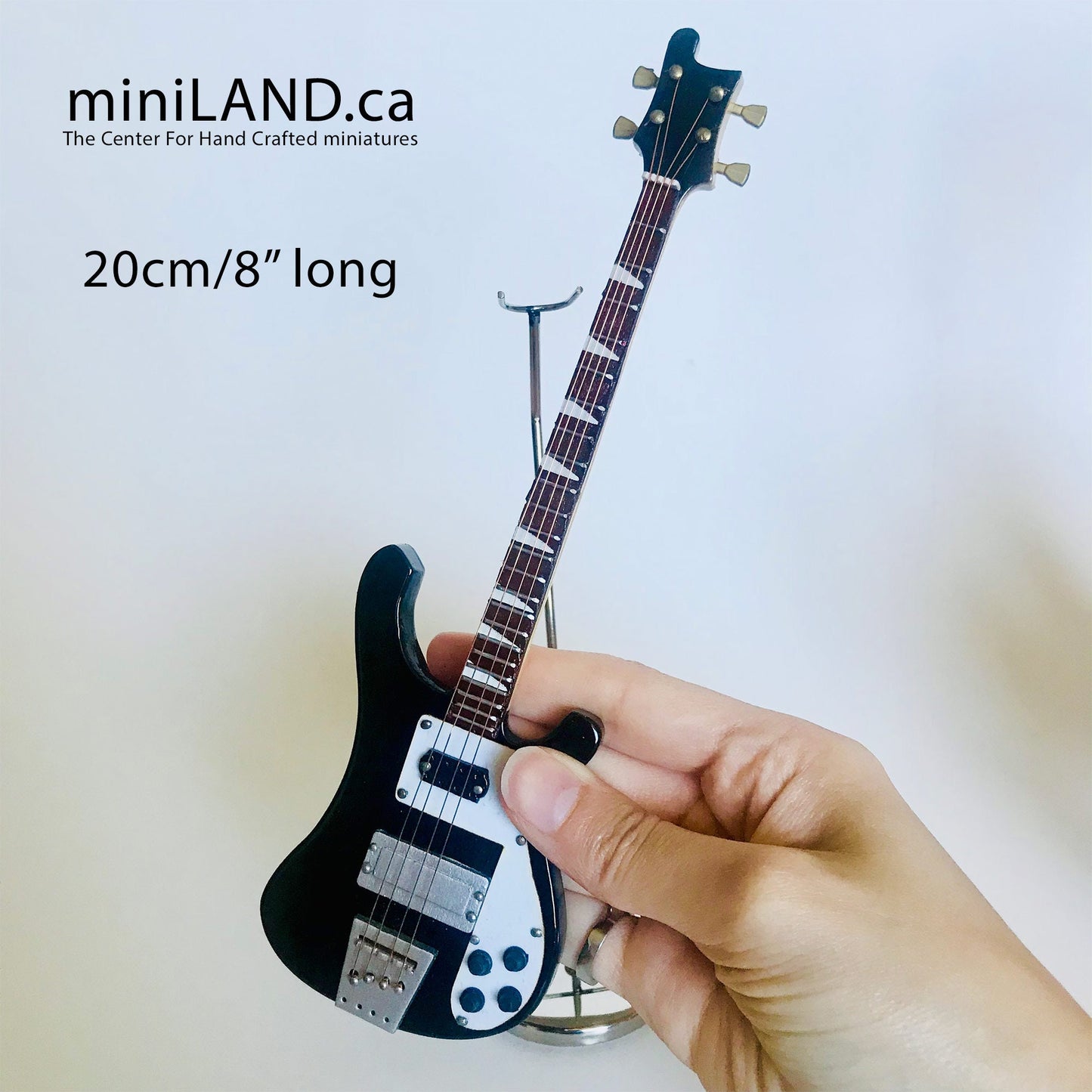 Miniature Electrical Guitar Bass  20 cm 8" long inch guitars for 14"-16"  dolls  with stand and case CHOICE of 4 models music musical mini