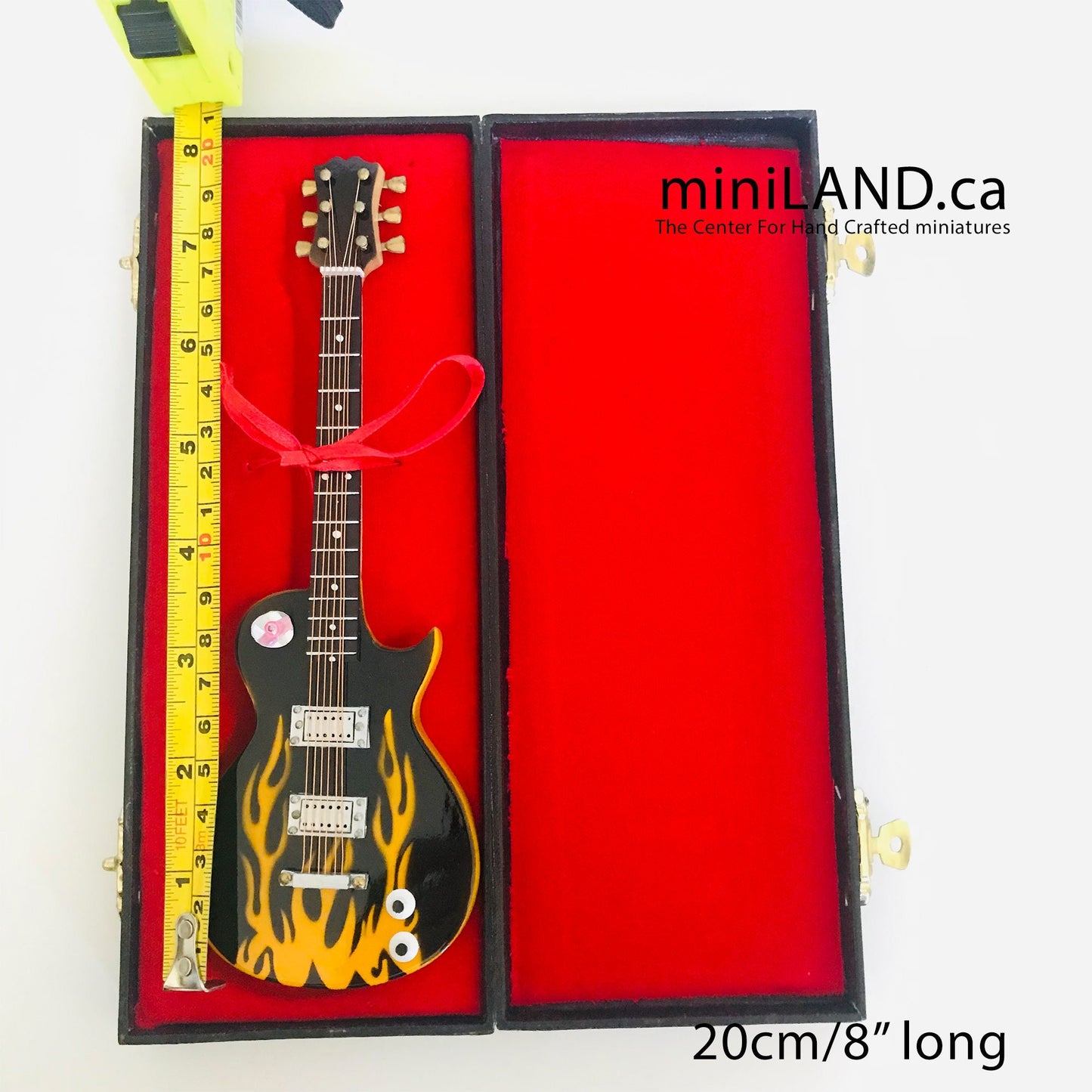 Miniature Electrical Guitar Bass  20 cm 8" long inch guitars for 14"-16"  dolls  with stand and case CHOICE of 4 models music musical mini