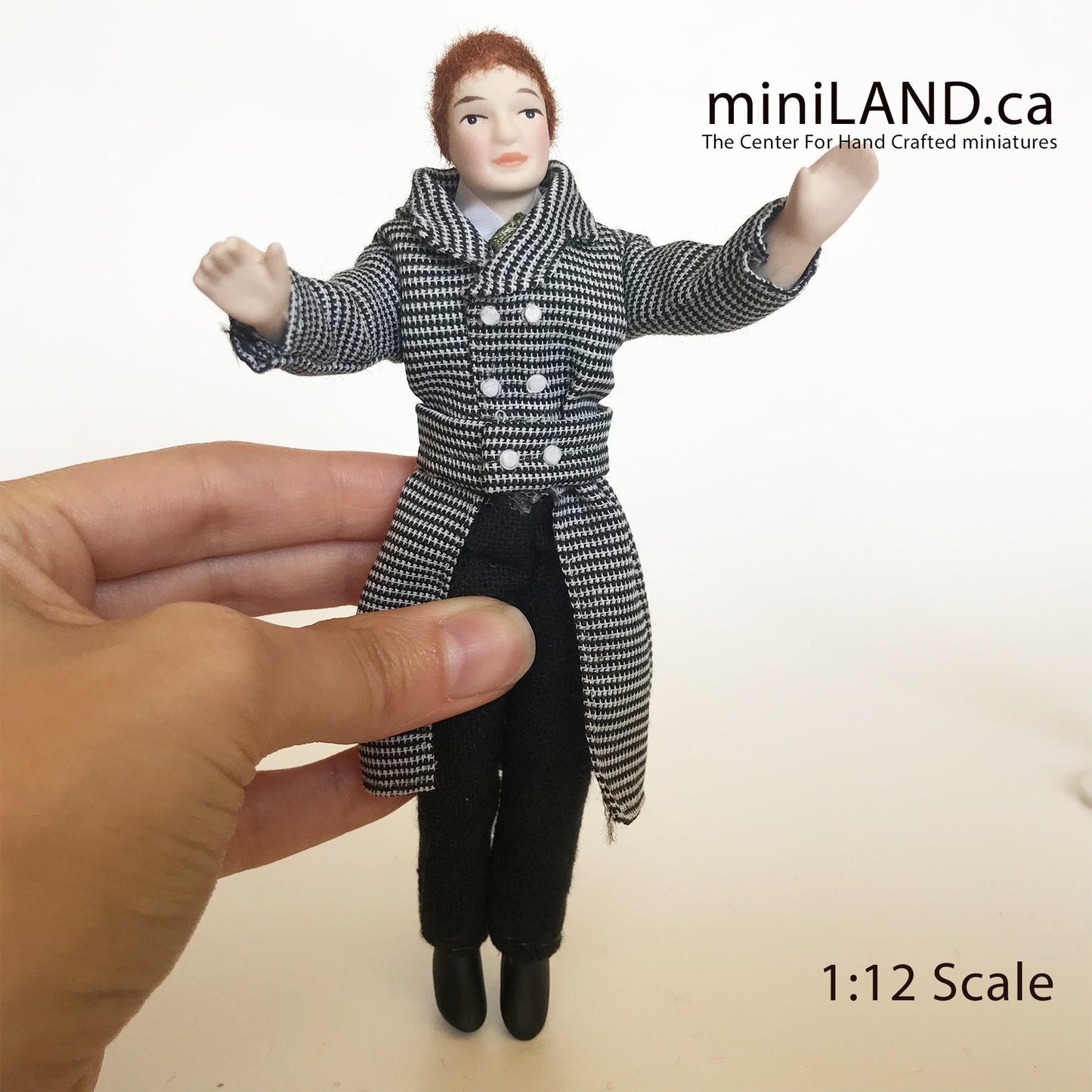Bendable Doll for 1:12 Dollhouse - French Groom  husband wedding love  mini porcelain with bending parts for position positioning bend dolls