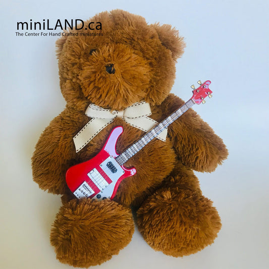 Miniature Electrical Guitar Bass  20 cm 8" long inch guitars for 14"-16"  dolls  with stand and case CHOICE of 4 models music musical mini