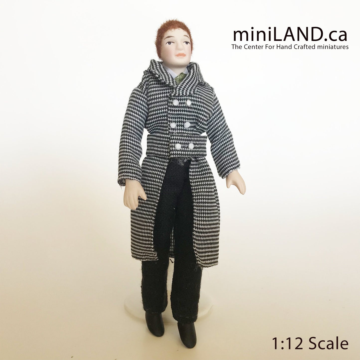 Bendable Doll for 1:12 Dollhouse - French Groom  husband wedding love  mini porcelain with bending parts for position positioning bend dolls
