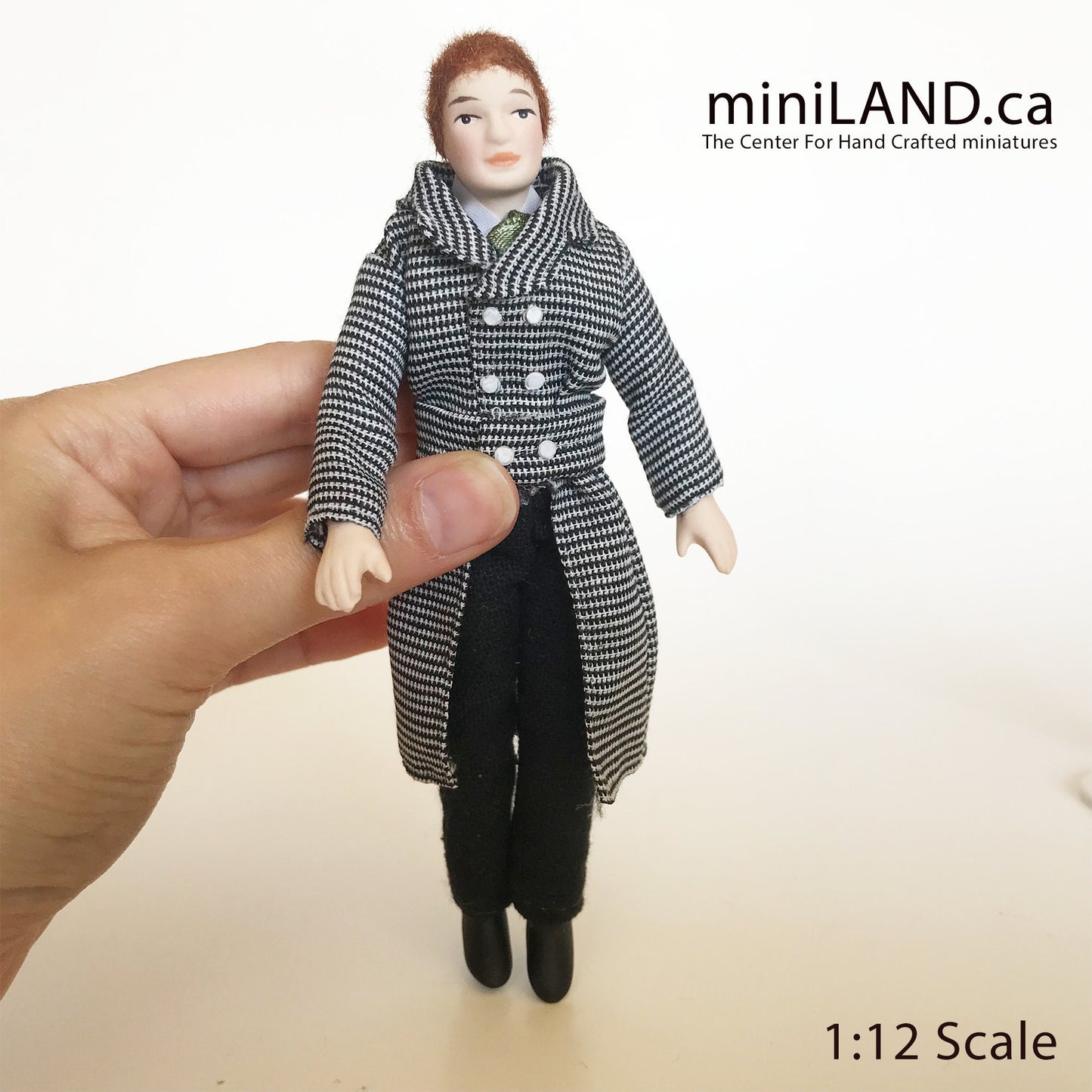 Bendable Doll for 1:12 Dollhouse - French Groom  husband wedding love  mini porcelain with bending parts for position positioning bend dolls
