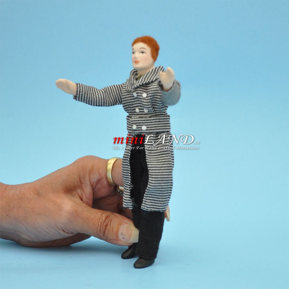 Bendable Doll for 1:12 Dollhouse - French Groom  husband wedding love  mini porcelain with bending parts for position positioning bend dolls