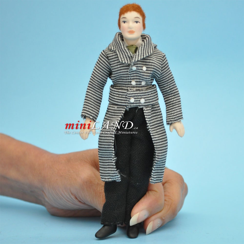 Bendable Doll for 1:12 Dollhouse - French Groom  husband wedding love  mini porcelain with bending parts for position positioning bend dolls