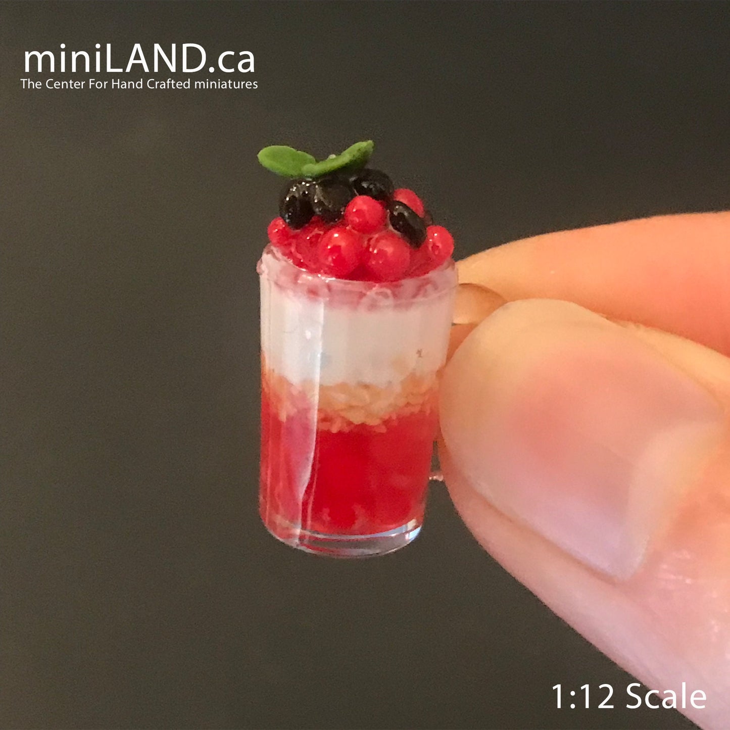 Loaded smoothie milkshake 1:12 Scale dollhouse miniature handmade food summer drink bubble tea